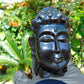282 gr Buddha head carving 119x73x65 mm on Indonesian Black Blue Amber for Healing BD3D1