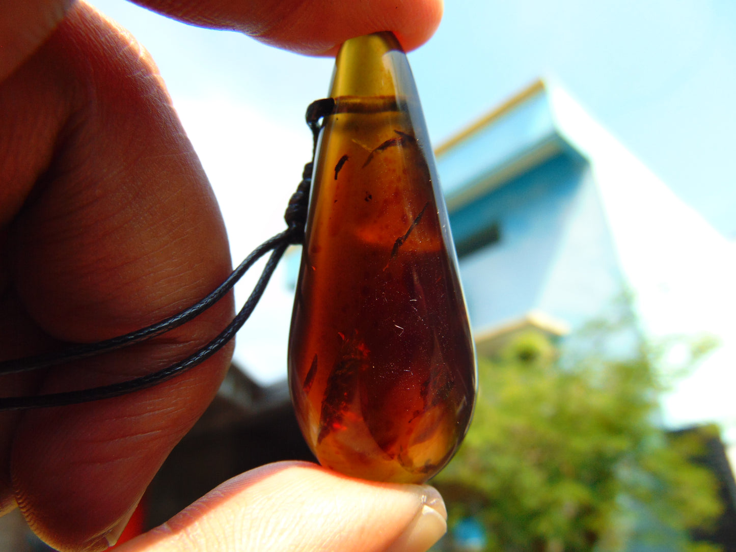 9 gram Pendant Indonesian Blue Amber for Healing PBN590