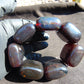 165 gr 7 Square Beads Bangle Indonesian Sumatra Red Blue Amber for Healing FR117