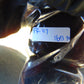 165 gr 7 Square Beads Bangle Indonesian Sumatra Red Blue Amber for Healing FR117