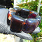 170 gr 7 Square Beads Bangle Indonesian Sumatra Purple Blue Amber for Healing FR119