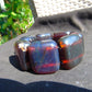 159 gr 7 Square Beads Bangle Indonesian Sumatra Dark Amber for Healing FR122