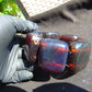 159 gr 7 Square Beads Bangle Indonesian Sumatra Dark Amber for Healing FR122
