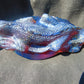 147 gr 160x70x43 mm The *Salamander* (mystical fire lizard) carving on *Indonesian Blue Amber*for Healing AJ190