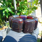 159 gr 7 Square Beads Bangle Indonesian Sumatra Dark Amber for Healing FR122