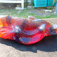 147 gr 160x70x43 mm The *Salamander* (mystical fire lizard) carving on *Indonesian Blue Amber*for Healing AJ190