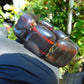 137 gr 7 Square Beads Bangle Indonesian Sumatra Dark Amber for Healing FR123