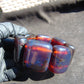 153 gr 7 Square Beads Bangle Indonesian Sumatra Dark Blue Amber for Healing FR126