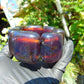 153 gr 7 Square Beads Bangle Indonesian Sumatra Dark Blue Amber for Healing FR126