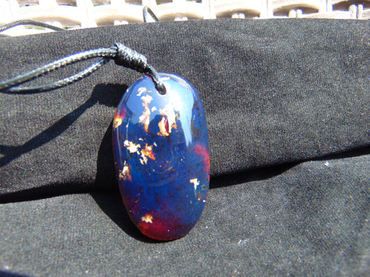 17 gram Pendant Indonesian Blue Amber for Healing 26Y209