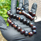47 gr Hand Tasbih 33+3 Beads 12 mm Indonesian Black Blue Red Amber for Healing 25TBS12