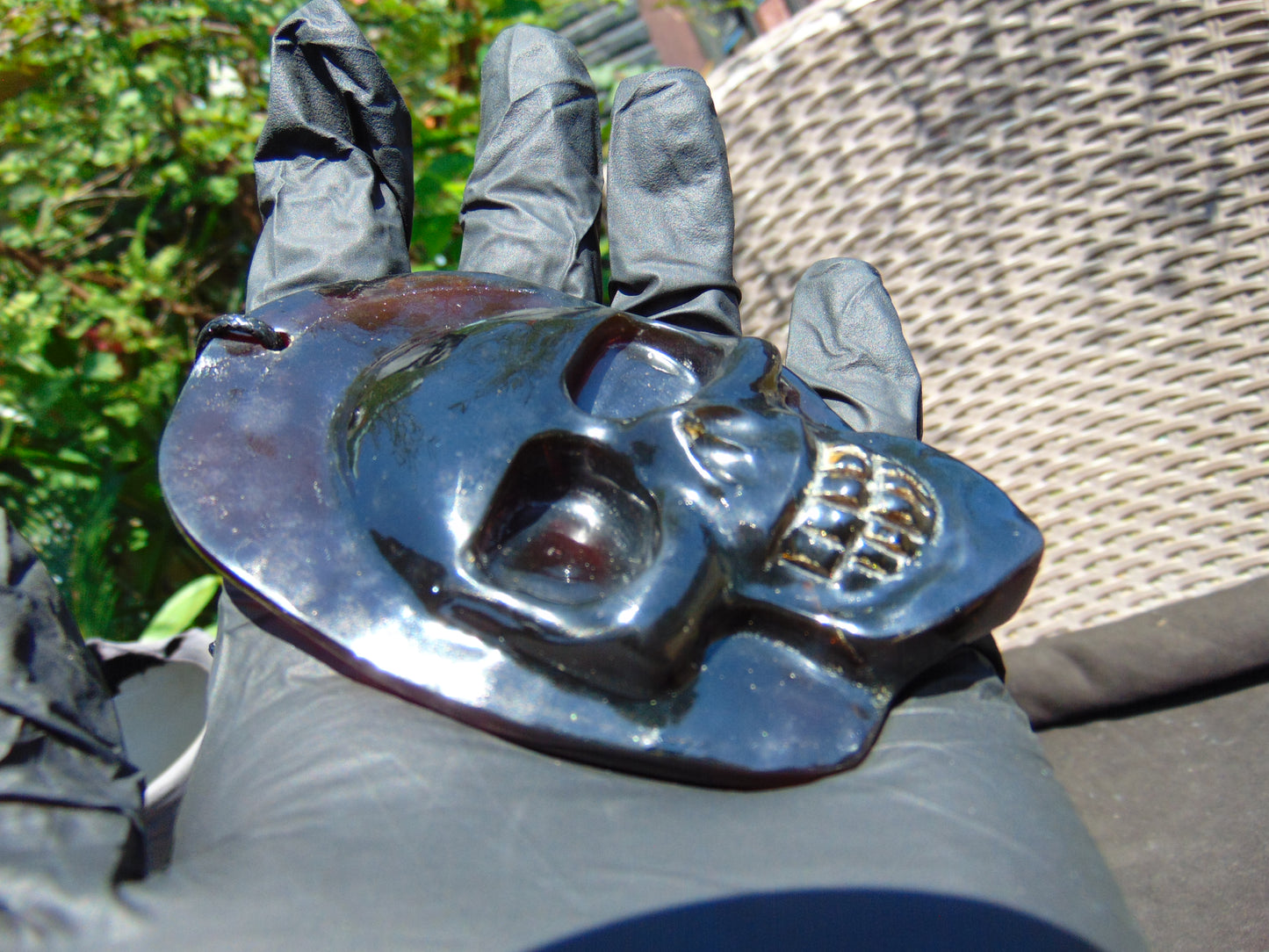 38 gr Skull carving Pendant Indonesian Amber for Healing S2D15