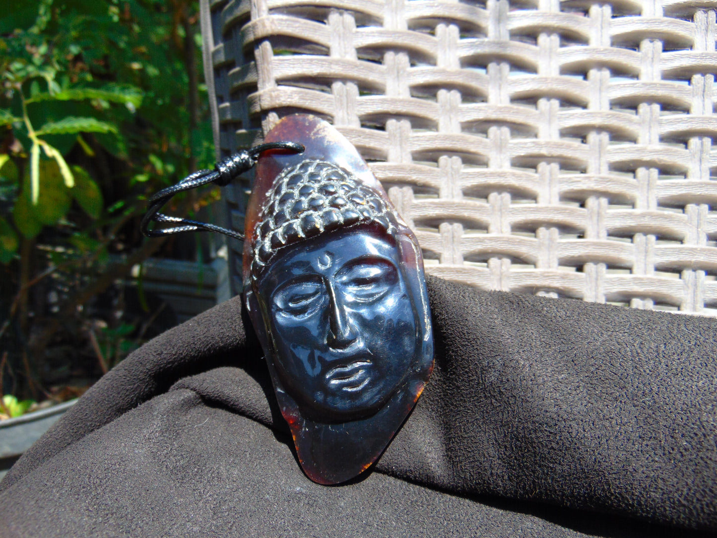34 gr Buddha head carving Pendant Indonesian Amber for Healing BD2D2