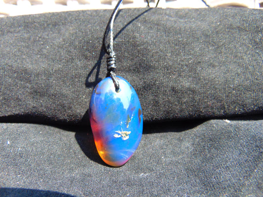 7 gram Pendant Indonesian Blue Amber for Healing 26Y213