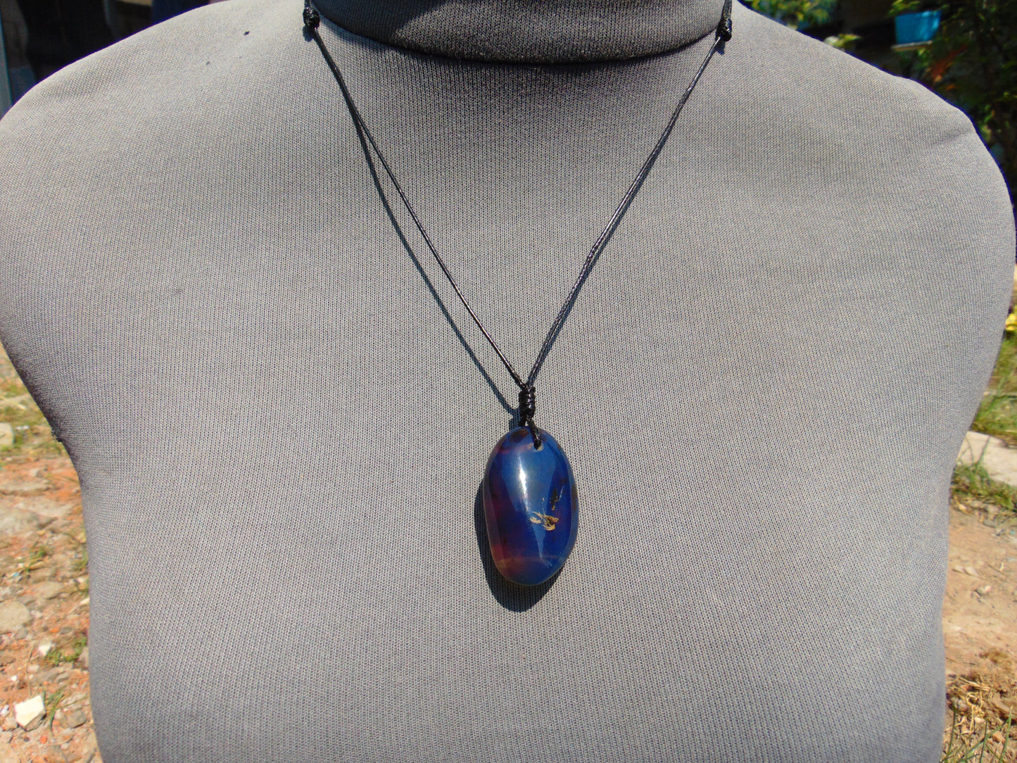 7 gram Pendant Indonesian Blue Amber for Healing 26Y213