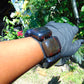 146 gr 7 Square Beads Bangle Indonesian Sumatra Dark Blue Amber for Healing FR125