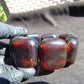 124 gr 7 Square Beads Bangle Indonesian Sumatra Dark Amber for Healing FR124