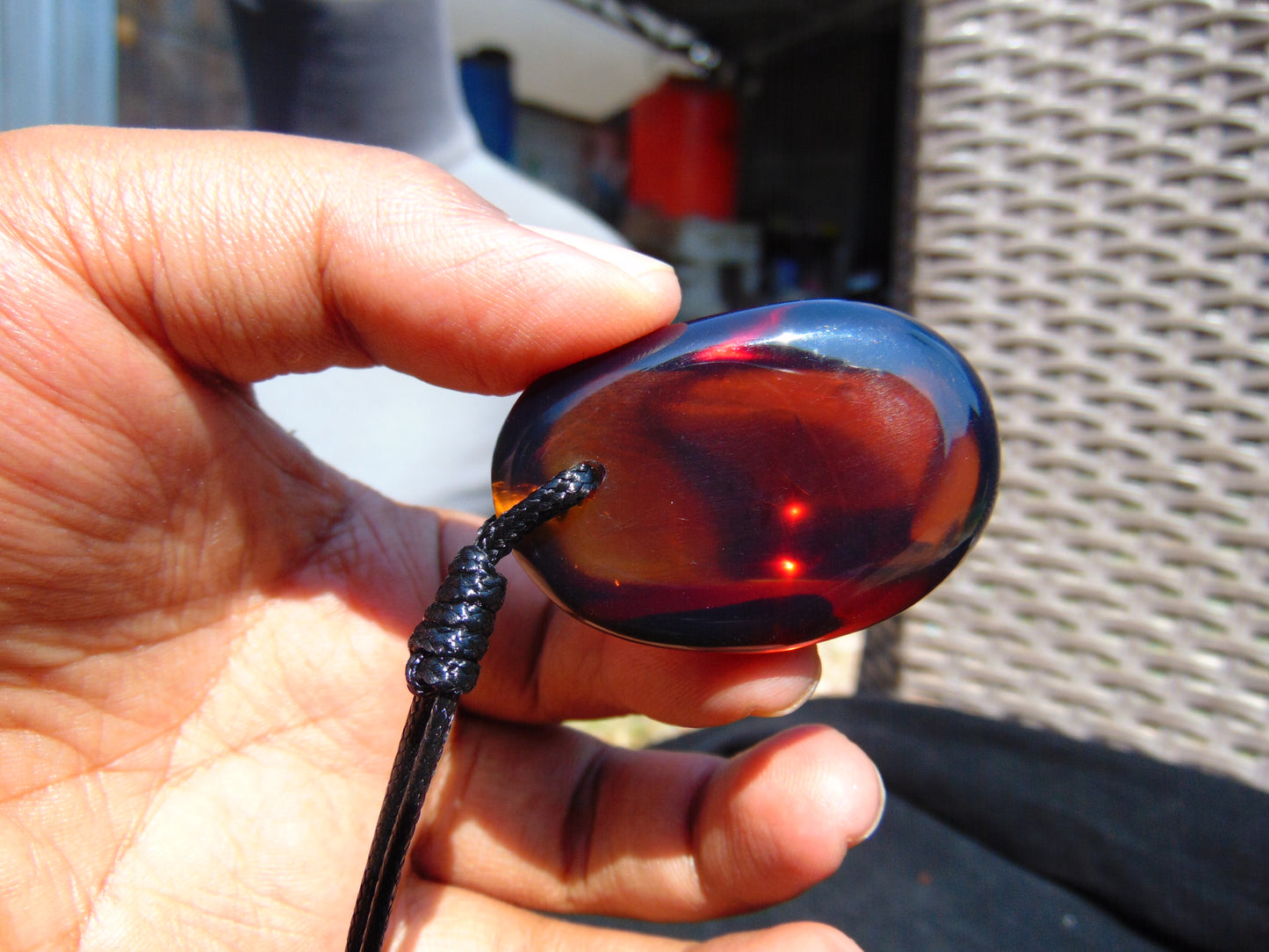 17 gram Pendant Indonesian AAAA Blue Amber for Healing 26Y250
