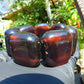 124 gr 7 Square Beads Bangle Indonesian Sumatra Dark Amber for Healing FR124