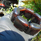 159 gr 7 Square Beads Bangle Indonesian Sumatra Dark Amber for Healing FR128