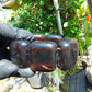 159 gr 7 Square Beads Bangle Indonesian Sumatra Dark Amber for Healing FR128