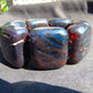 170 gr 7 Square Beads Bangle Indonesian Sumatra Dark Blue Amber for Healing FR127