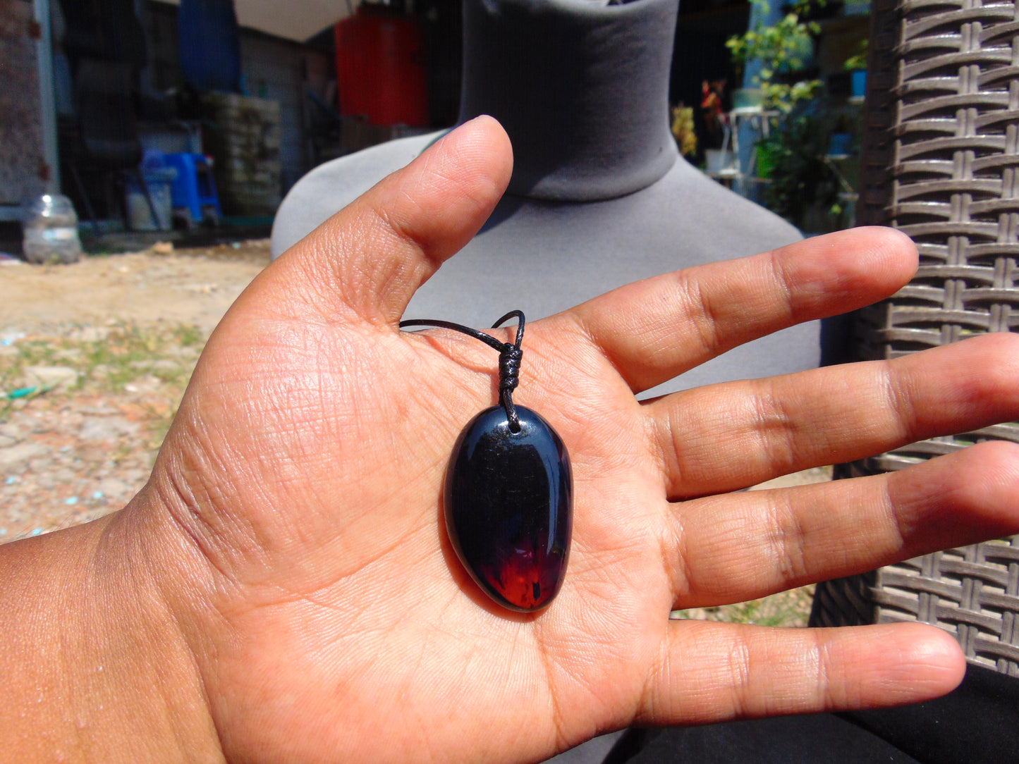 6 gram Pendant Indonesian Blue Amber for Healing PBN553
