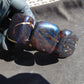 170 gr 7 Square Beads Bangle Indonesian Sumatra Dark Blue Amber for Healing FR127