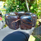 170 gr 7 Square Beads Bangle Indonesian Sumatra Dark Blue Amber for Healing FR127