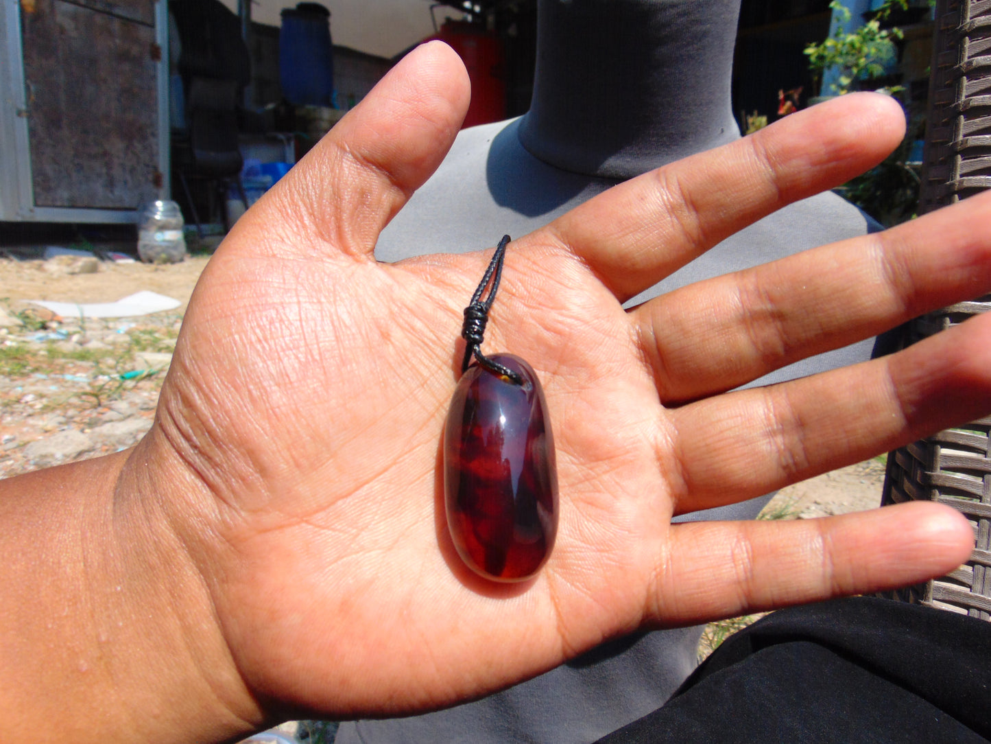 9,4 gram Pendant Indonesian Blue Amber for Healing 25N448