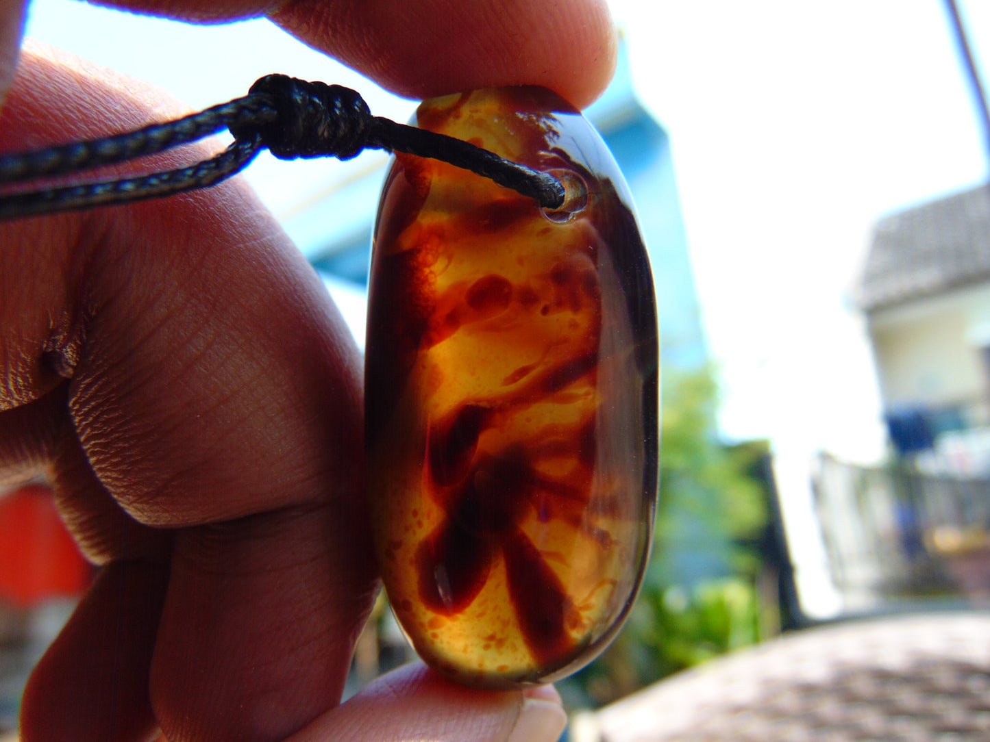 9,4 gram Pendant Indonesian Blue Amber for Healing 25N448