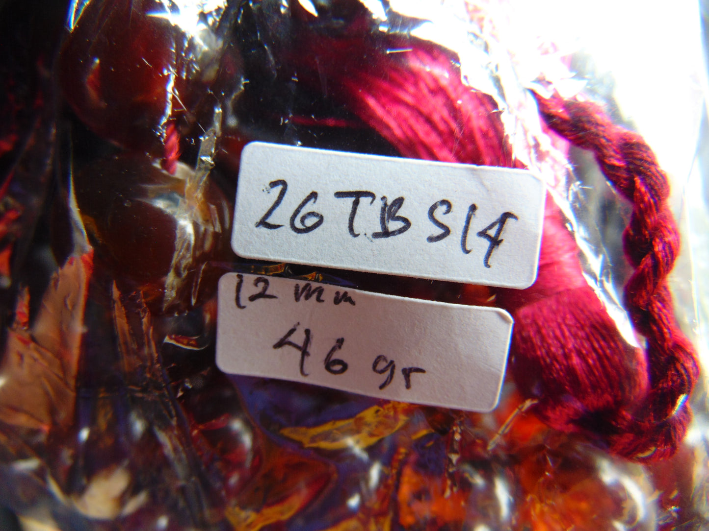 46 gr Hand Tasbih 33+3 Beads 12 mm Indonesian Red Amber for Healing 25TBS14