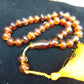47 gr Hand Tasbih 33+3 Beads 12 mm Indonesian Yellow Red Amber for Healing 25TBS5