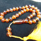 47 gr Hand Tasbih 33+3 Beads 12 mm Indonesian Yellow Red Amber for Healing 25TBS5
