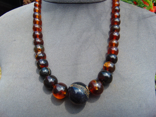 58 gram Small Beads Necklace Indonesian Amber for Healing A903