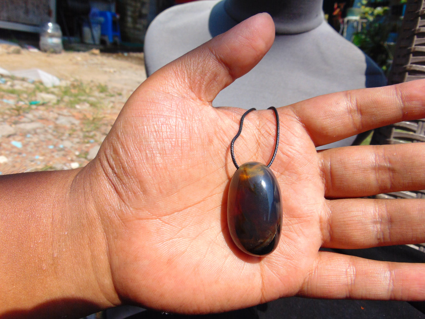 11 gram Pendant Indonesian Blue Amber for Healing PB291