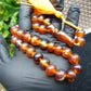 47 gr Hand Tasbih 33+3 Beads 12 mm Indonesian Yellow Red Amber for Healing 25TBS5