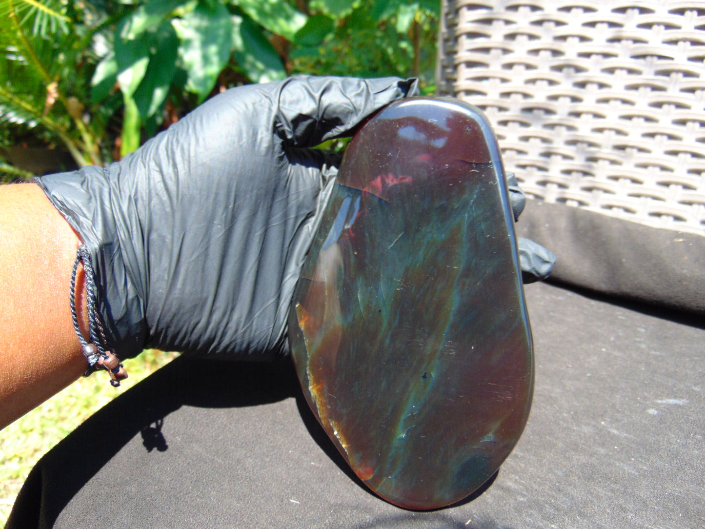 157 gram Slab polished Indonesian Cherry Red Amber for Healing ML77