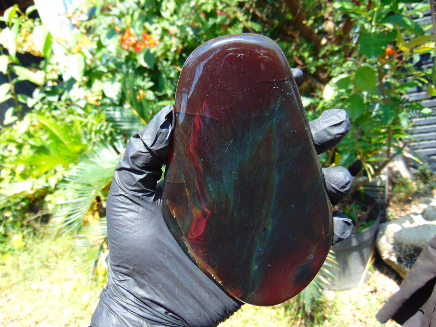 157 gram Slab polished Indonesian Cherry Red Amber for Healing ML77