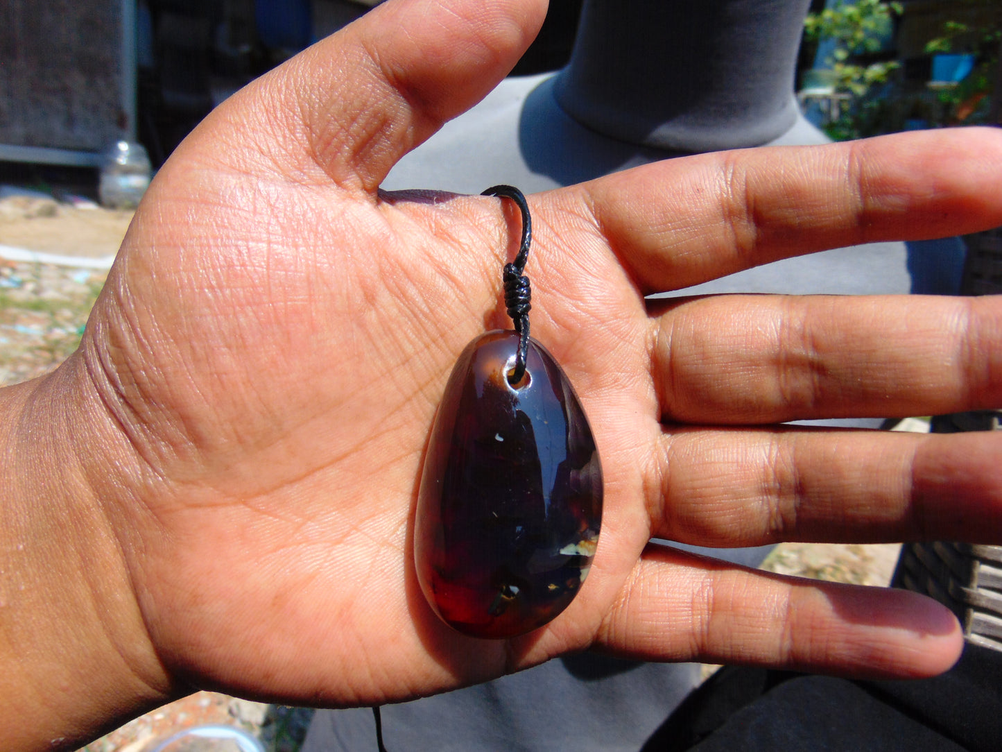 15,8 gram Pendant Indonesian Blue Amber for Healing 25N451