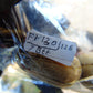 128 gr 7 Square Beads Bangle Indonesian Sumatra White Blue Amber for Healing FR130