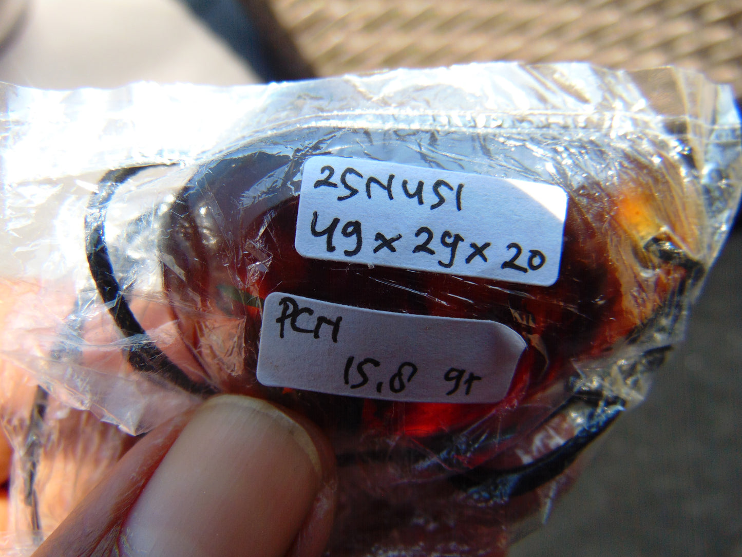 15,8 gram Pendant Indonesian Blue Amber for Healing 25N451