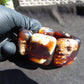 148 gr 7 Square Beads Bangle Indonesian Sumatra Dark Amber for Healing FR129