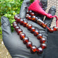 49 gr Hand Tasbih 33+3 Beads 12 mm Indonesian Cherry Red Amber for Healing 25TBS9