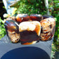 148 gr 7 Square Beads Bangle Indonesian Sumatra Dark Amber for Healing FR129