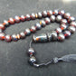47 gr Hand Tasbih 33+3 Beads 12 mm Indonesian Cherry Red Amber for Healing 25TBS7