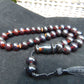 47 gr Hand Tasbih 33+3 Beads 12 mm Indonesian Cherry Red Amber for Healing 25TBS7