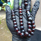 47 gr Hand Tasbih 33+3 Beads 12 mm Indonesian Cherry Red Amber for Healing 25TBS7