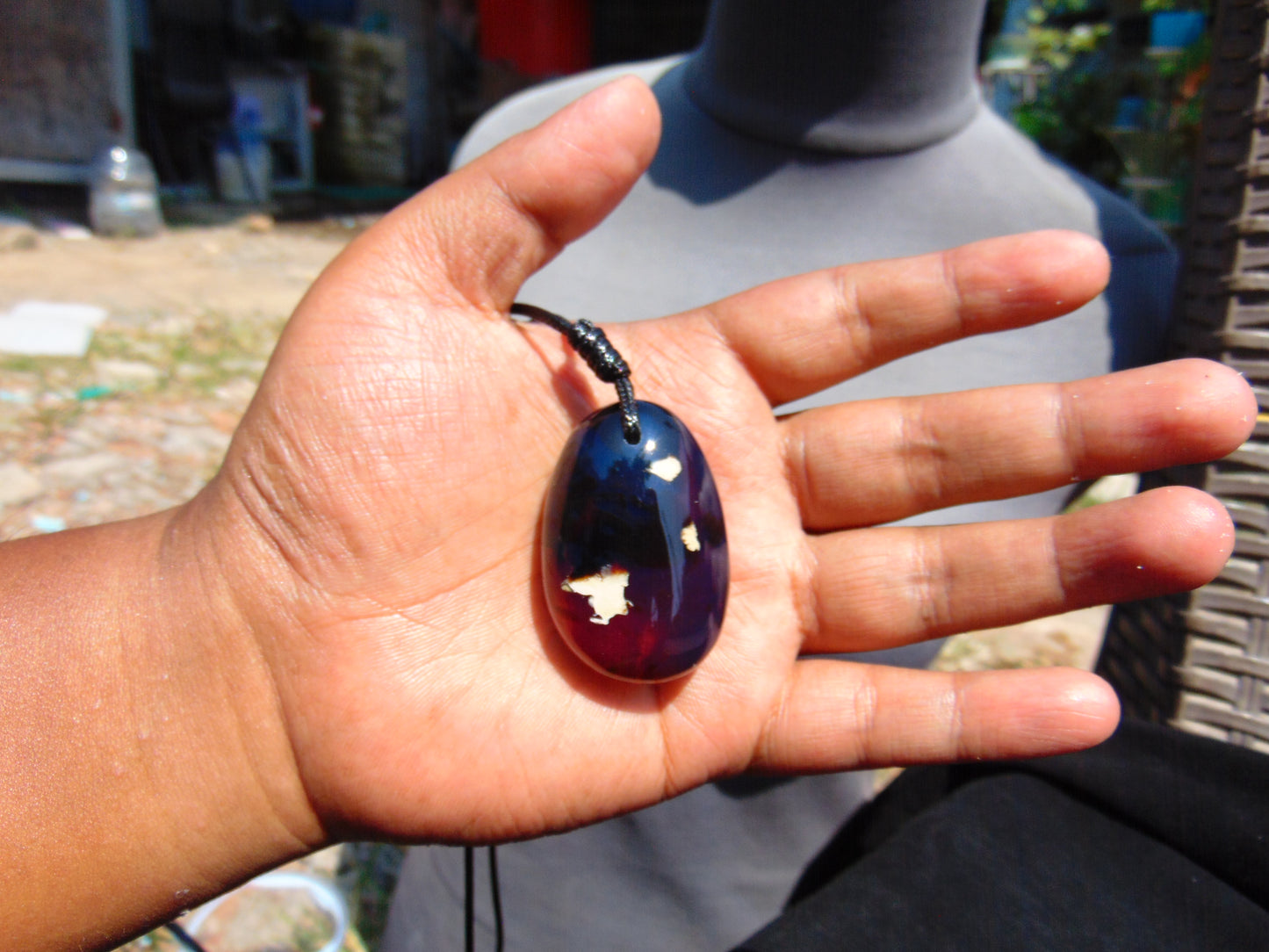 16,7 gram Pendant Indonesian Blue Amber for Healing 25N459