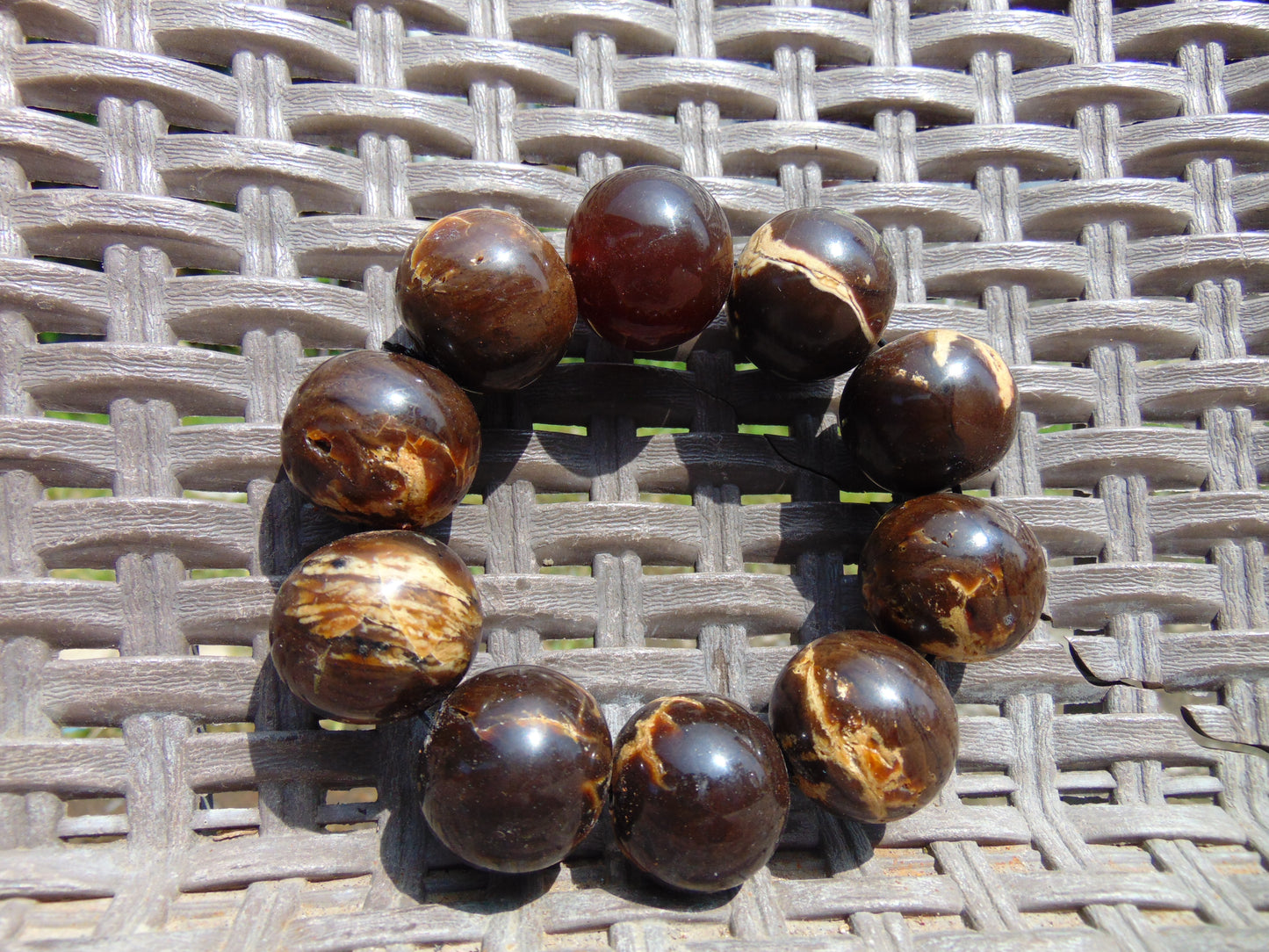 90 gr 10 Beads 25mm Bracelet Aromatic Amber Indonesia for Healing 26BN6